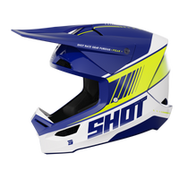 CASQUE CROSS SHOT FURIOUS PEAK BLEU JAUNE FLUO