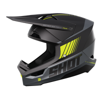 CASQUE CROSS SHOT FURIOUS PEAK GRIS JAUNE FLUO MAT