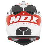 CASQUE CROSS NOX N633 ADN BLANC ROUGE NOIR