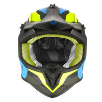 CASQUE CROSS NOX N633 ADN BLEU JAUNE FLUO