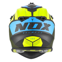 CASQUE CROSS NOX N633 ADN BLEU JAUNE FLUO