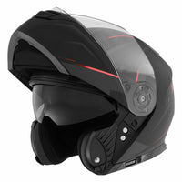 CASQUE MODULABLE NOX 965 SUPRA NOIR ROUGE MAT