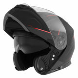 CASQUE MODULABLE NOX 965 SUPRA NOIR ROUGE MAT