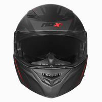 CASQUE MODULABLE NOX 965 SUPRA NOIR ROUGE MAT