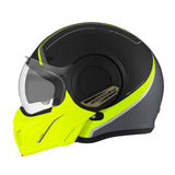 CASQUE MODULABLE NOX STRATOS FIGHTER JAUNE MAT