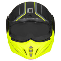 CASQUE MODULABLE NOX STRATOS FIGHTER JAUNE MAT