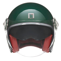 CASQUE JET NOX HERITAGE VERT ANGLAIS
