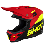 CASQUE CROSS SHOT FURIOUS CHASE ROUGE NEON JAUNE MAT