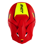 CASQUE CROSS SHOT FURIOUS CHASE ROUGE NEON JAUNE MAT