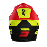 CASQUE CROSS SHOT FURIOUS CHASE ROUGE NEON JAUNE MAT