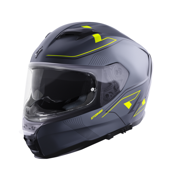 CASQUE INTEGRAL STORMER ZS 1001 TAKEN GRIS/JAUNE MAT