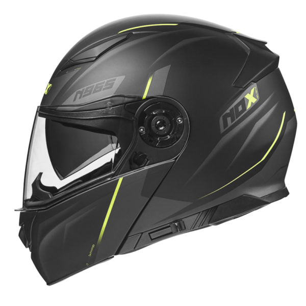 CASQUE MODULABLE NOX 965 SUPRA NOIR JAUNE MAT