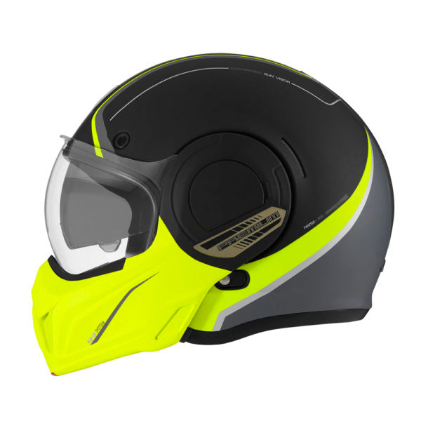 CASQUE MODULABLE NOX STRATOS FIGHTER JAUNE MAT